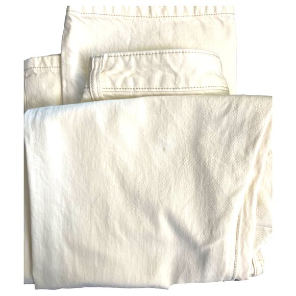 Current/Elliott Cream Utility Straight Leg Jeans Size 31 Off White Denim - Picture 8 of 8